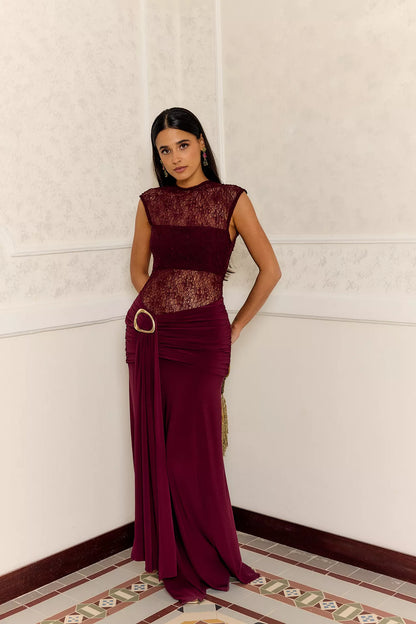 Paula | Robe bordeaux