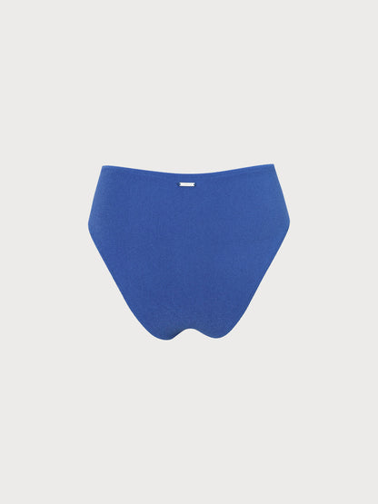 Bañador de Bikini de Cintura Media en Color Marino ECONYL®
