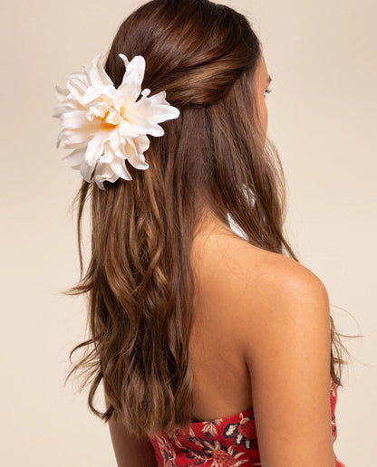 BARRETTE FLEUR · BLANC