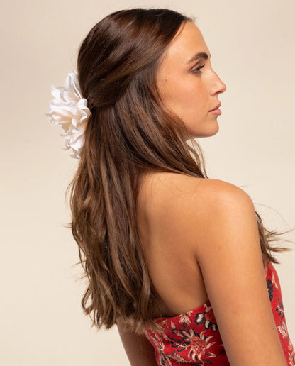 BARRETTE FLEUR · BLANC