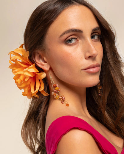 ÉPINGLE À FLEUR · ORANGE