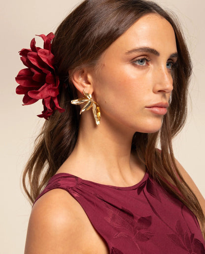 SERRE-TÊTE FLEUR · ROUGE