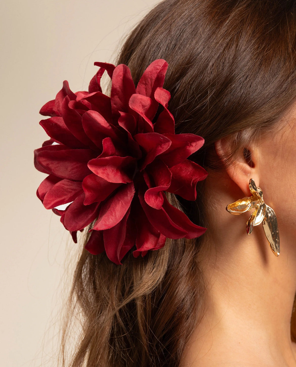 BARRETTE FLEUR · ROUGE