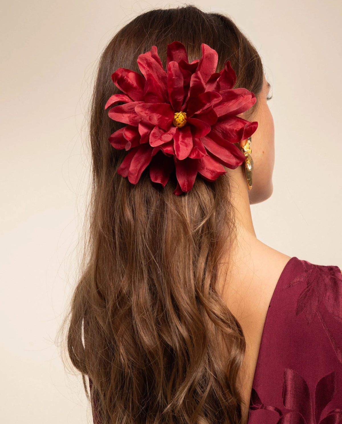 SERRE-TÊTE FLEUR · ROUGE