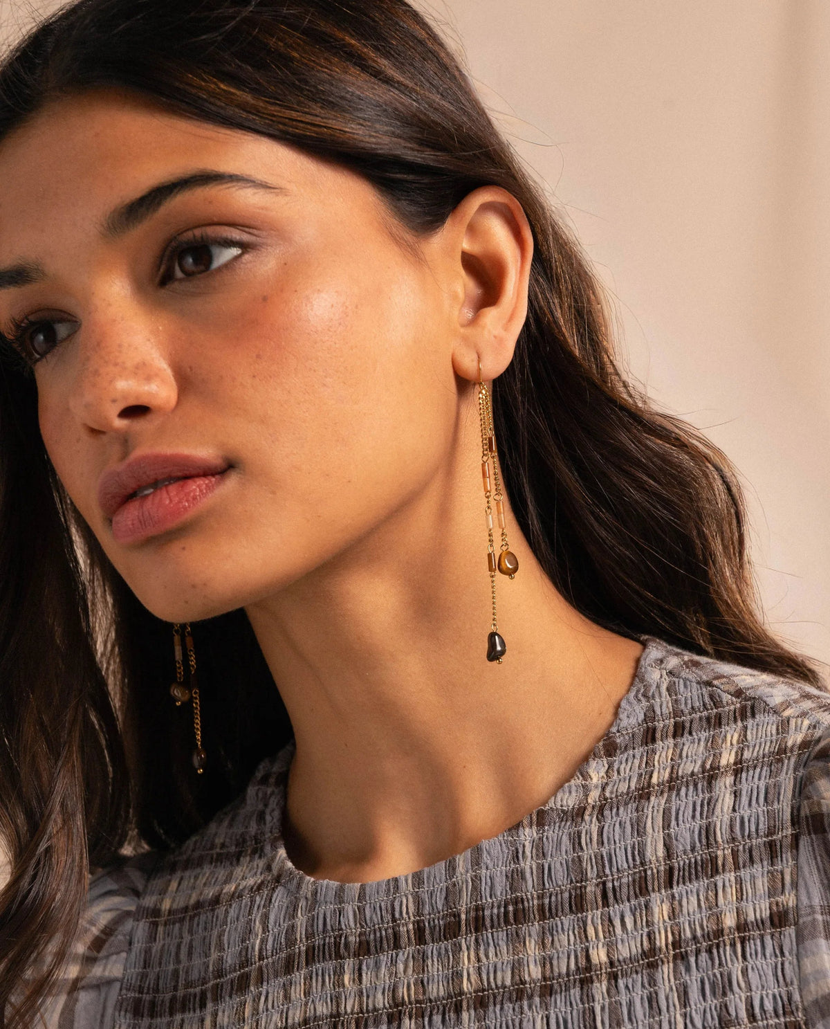PENDIENTES STOLEN SUNSET · DORADO
