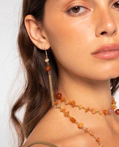 BOUCLES D'OREILLES MARE · CORAIL