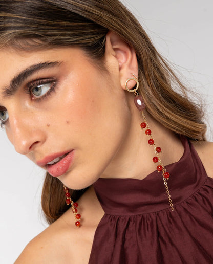 BOUCLES D'OREILLES SUMMER RAIN · CORAIL