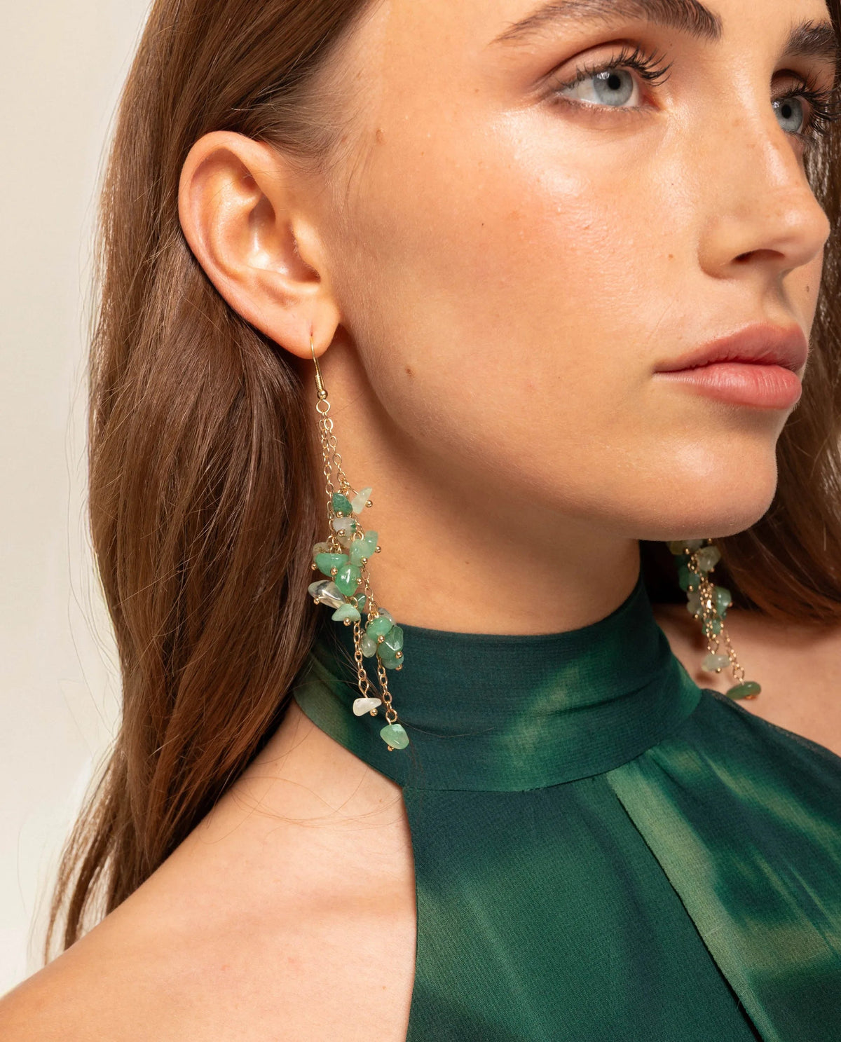 BOUCLES D'OREILLES NEBULA · ÉMERAUDE