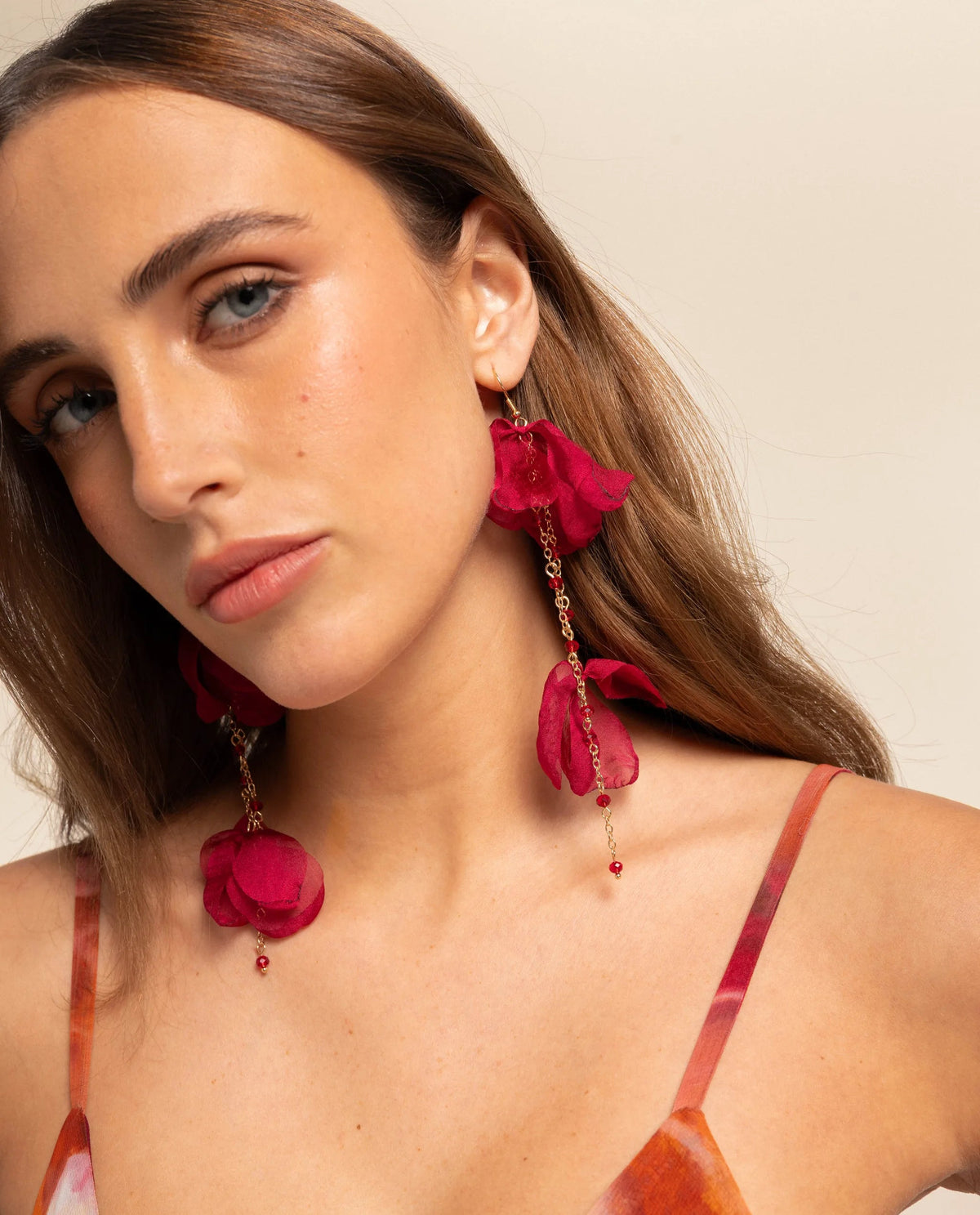 BOUCLES D'OREILLES ATTESA · ROUGE