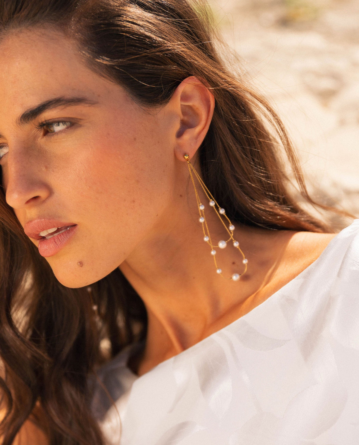BOUCLES D'OREILLES KOS · PERLE
