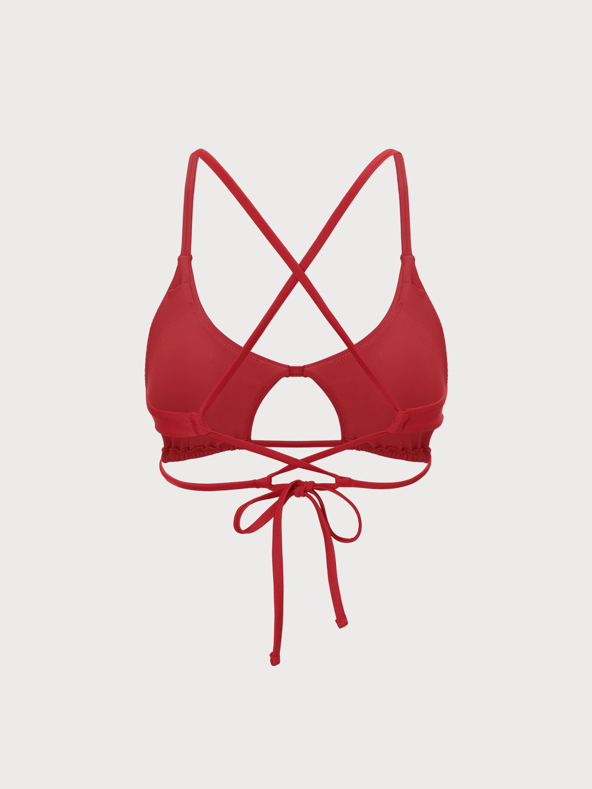 TOP DE BIKINI ROJO RECORTADO ECONYL®