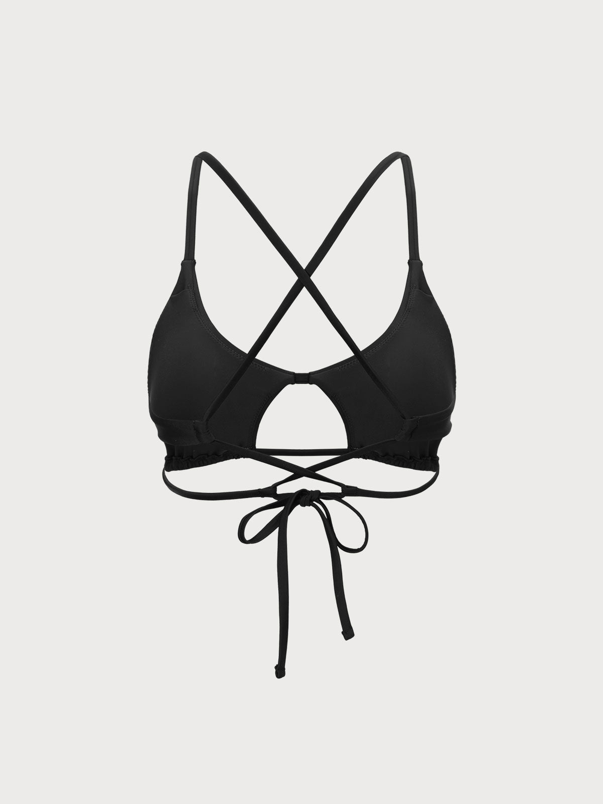 TOP DE BIKINI NEGRO CON RECORTES ECONYL®