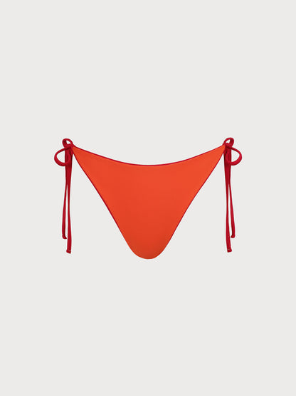 Bas de Bikini Réversible Rouge ECONYL®
