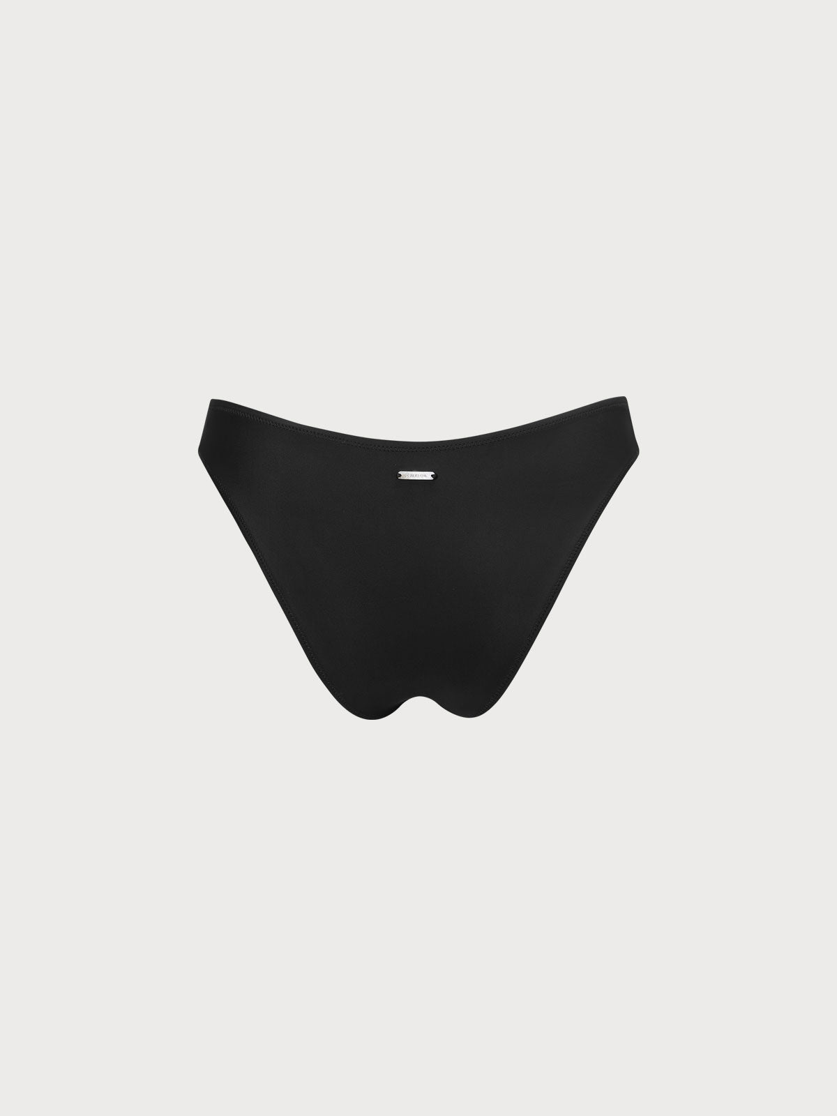 Bikini de tiro bajo sólido negro ECONYL®