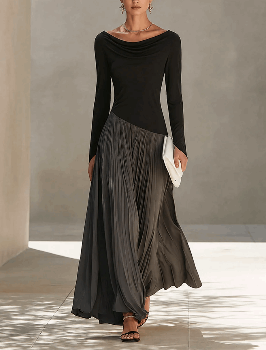 Luna | Vestido Maxi de Dos Tonos