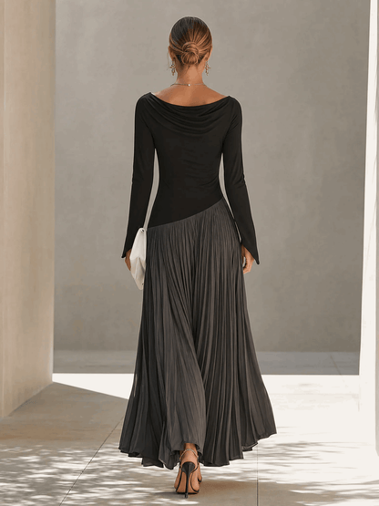 Luna | Vestido Maxi de Dos Tonos