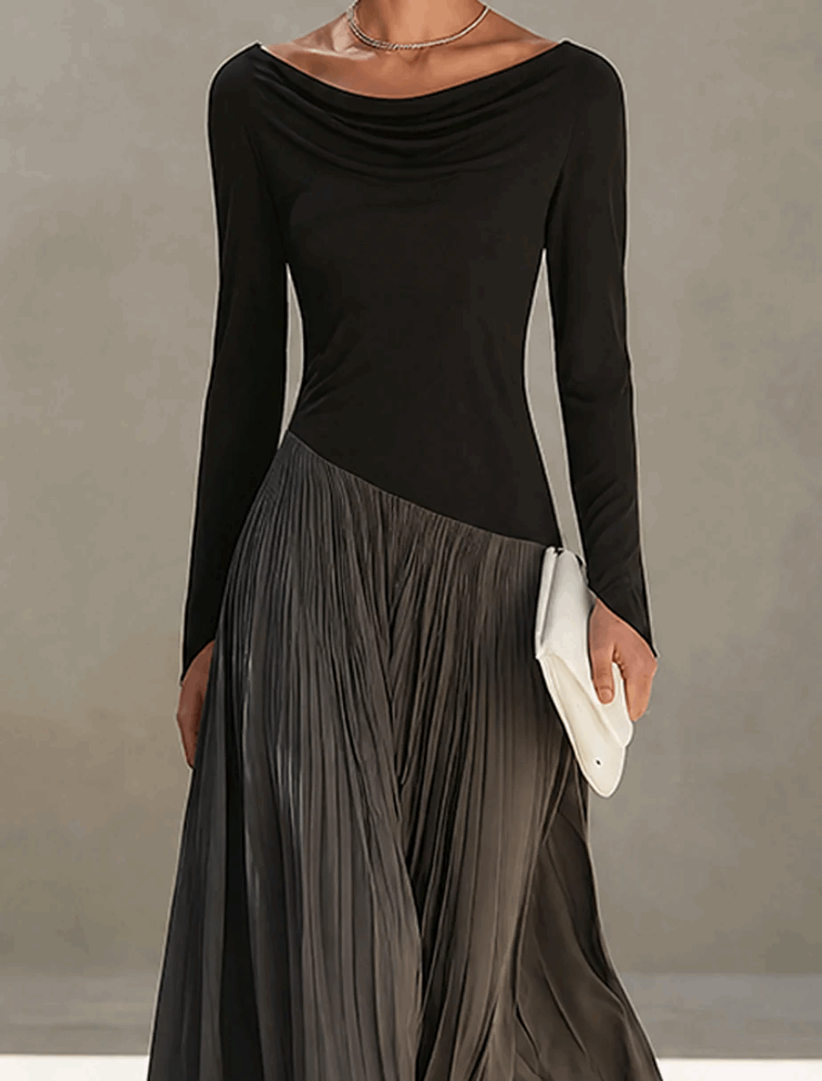 Luna | Vestido Maxi de Dos Tonos