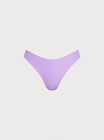 Bikini de Corte Bajo Sólido en Color Púrpura ECONYL®