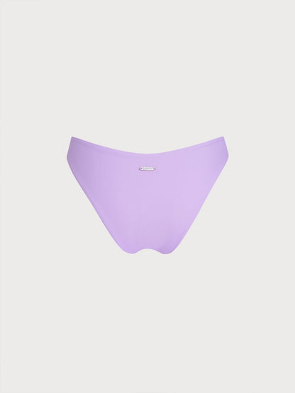 Bikini de Corte Bajo Sólido en Color Púrpura ECONYL®