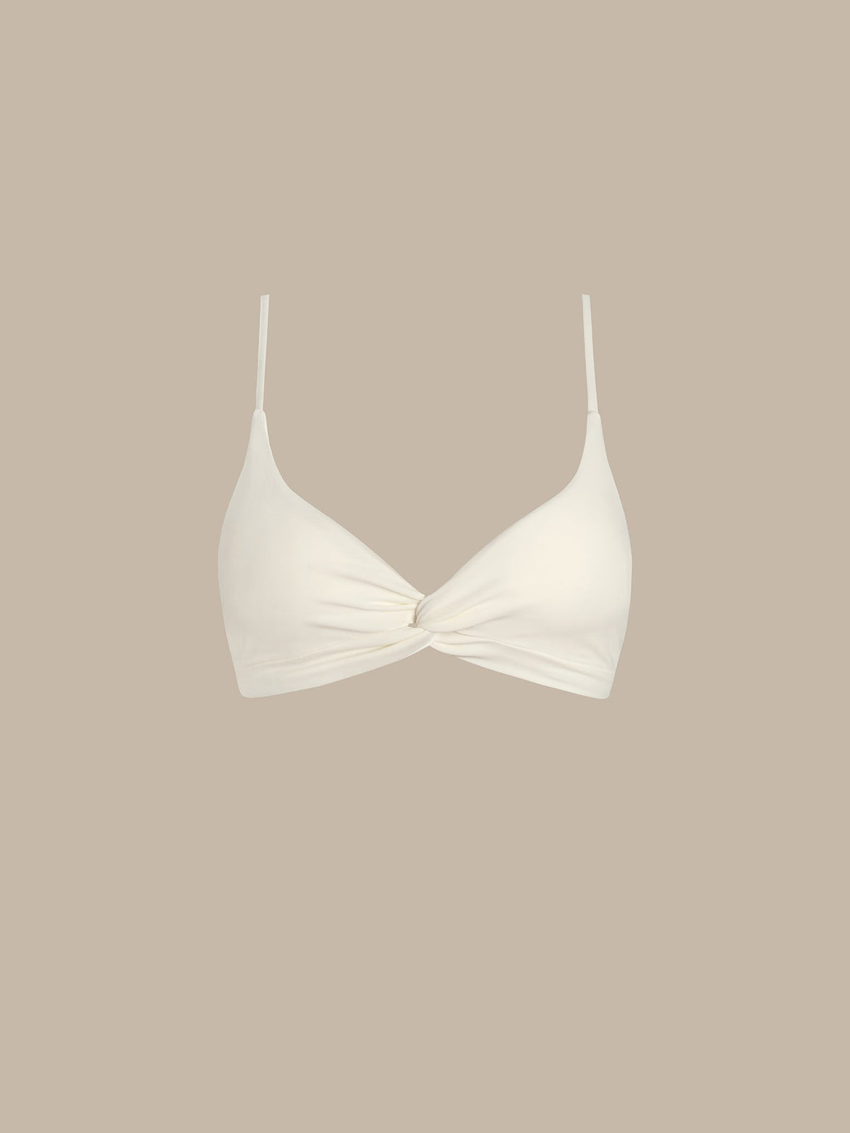HAUT DE BIKINI TORSADÉ ÉCRU ECONYL®