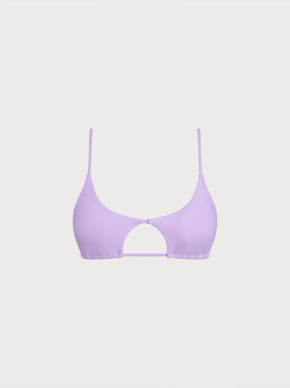 Soutien-gorge de bikini violet avec découpes ECONYL®