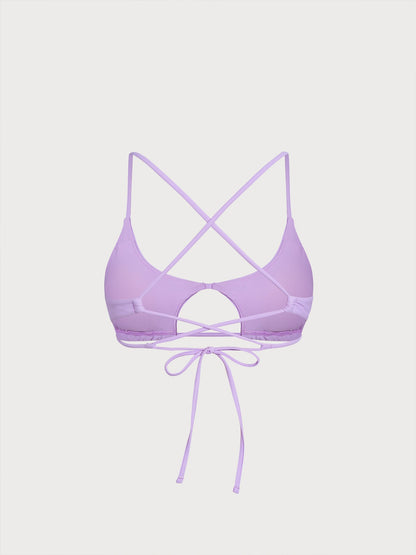 Soutien-gorge de bikini violet avec découpes ECONYL®