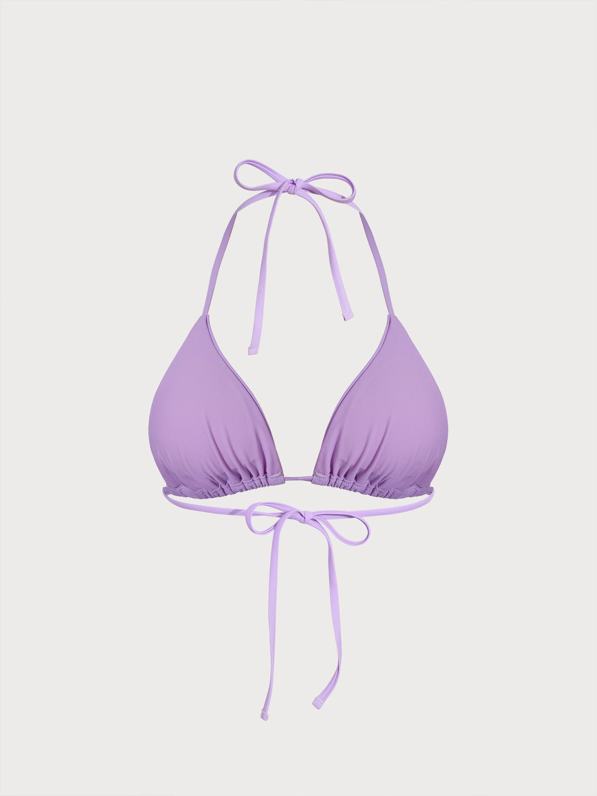 HAUT DE BIKINI TRIANGLE À BRETELLES À NOUER EN ECONYL® VIOLET
