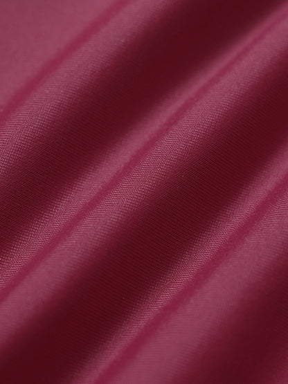 HAUT DE BIKINI O-RING ROUGE BOURGOGNE EN ECONYL®