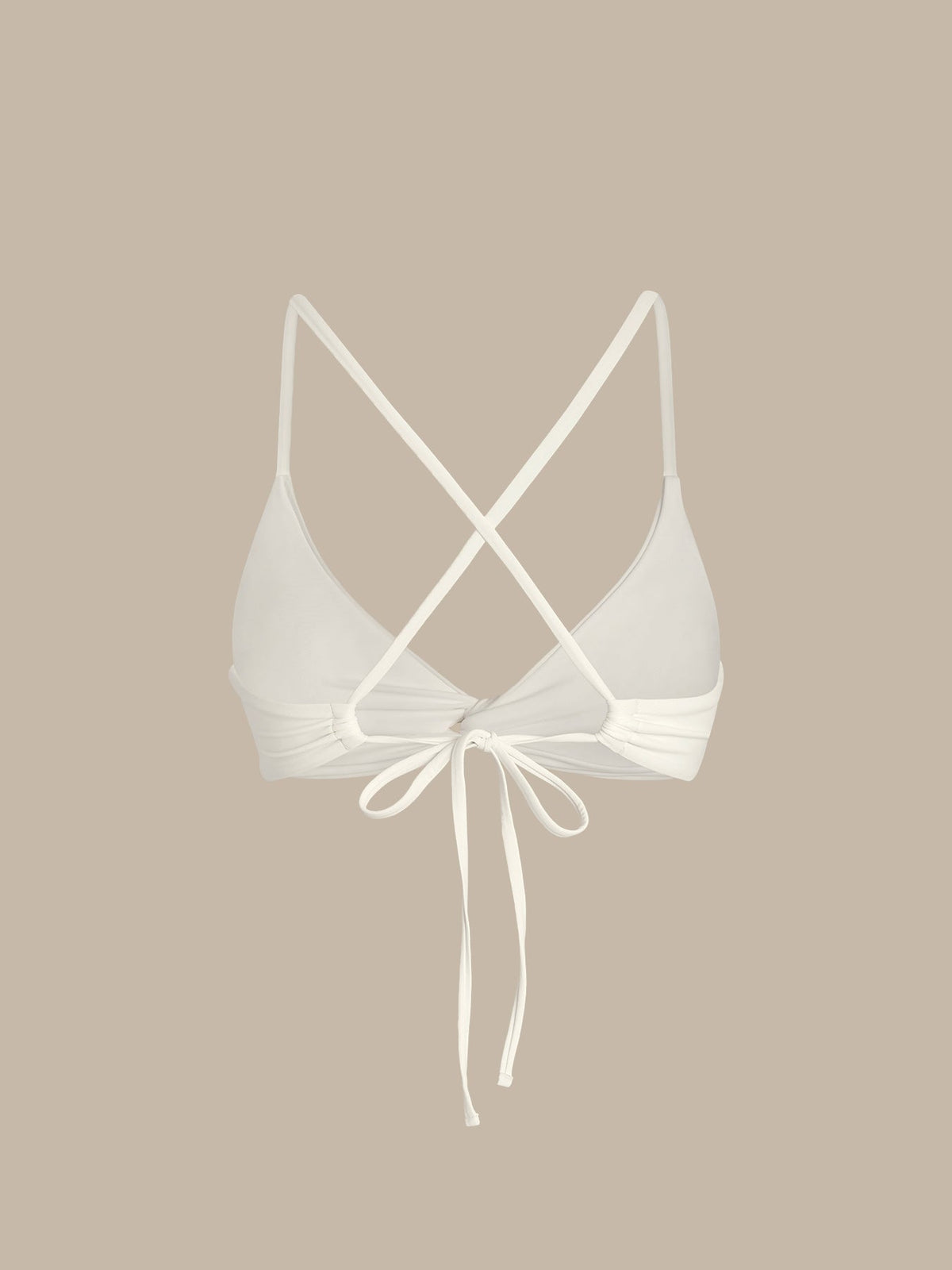 HAUT DE BIKINI TORSADÉ ÉCRU ECONYL®