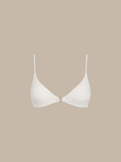 Haut de bikini blanc O-Ring ECONYL®