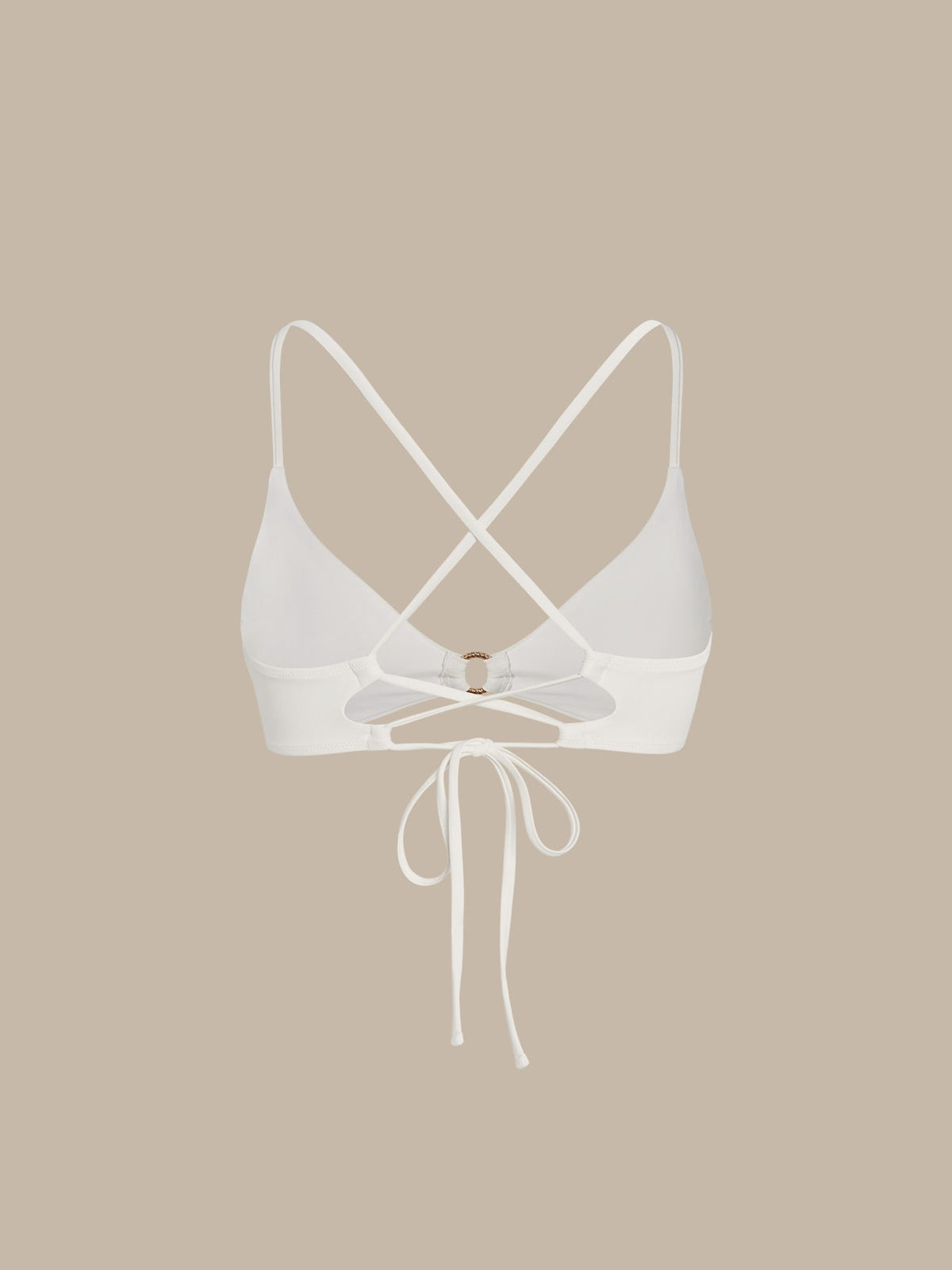 Haut de bikini blanc O-Ring ECONYL®