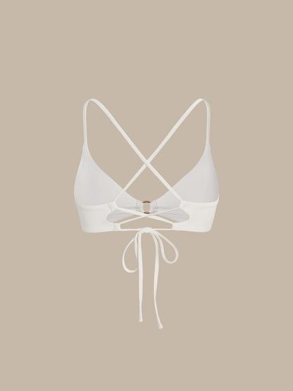 Haut de bikini blanc O-Ring ECONYL®