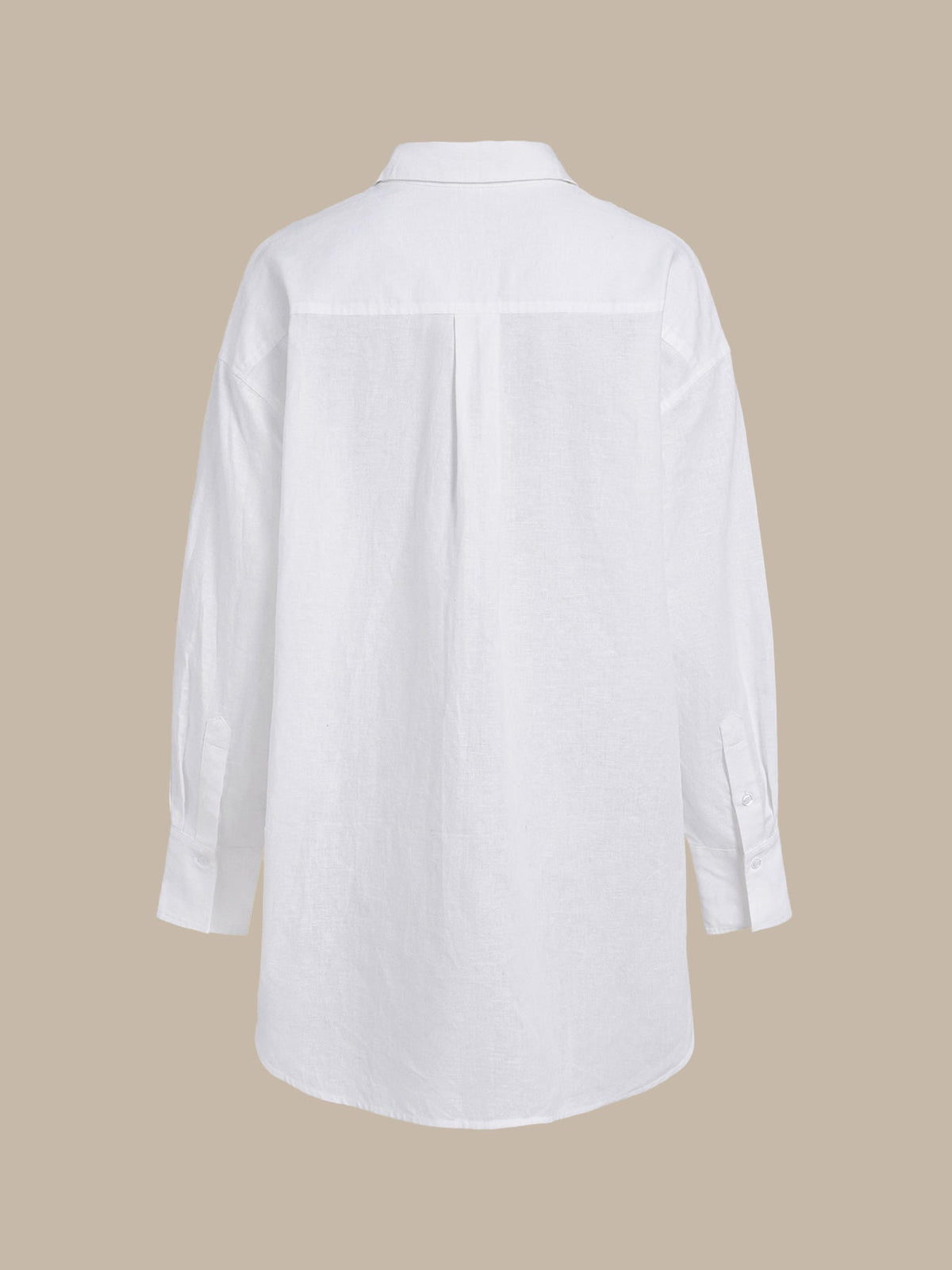 Chemise Blanche en Coton-Lin