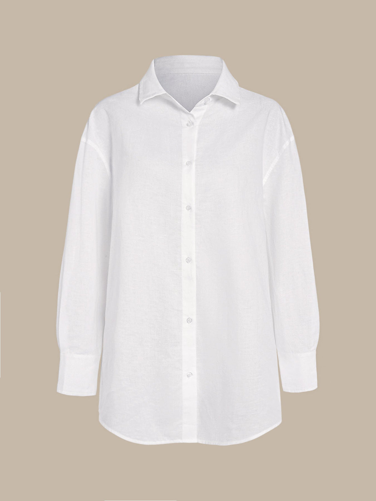 Chemise Blanche en Coton-Lin