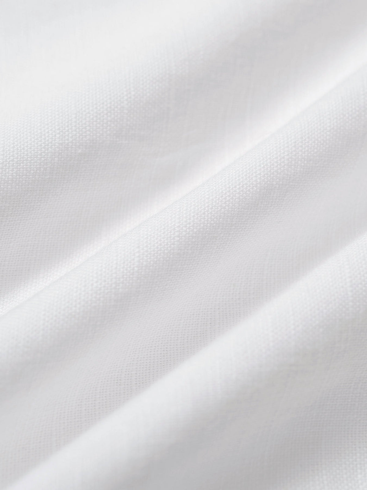 Shorts de Lino de Cintura Alta y Pliegues Blancos